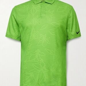 NWT Nike Men's Dri-Fit Green Tiger Woods Golf Shirt